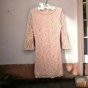 Adrianna  pappel boho chic rose lace dress 2